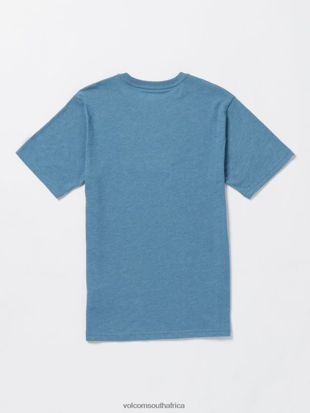 Z0ZR081141 Indigo Ridge Heather Boys Stone Link Short Sleeve Tee Volcom Clothing - Image 2