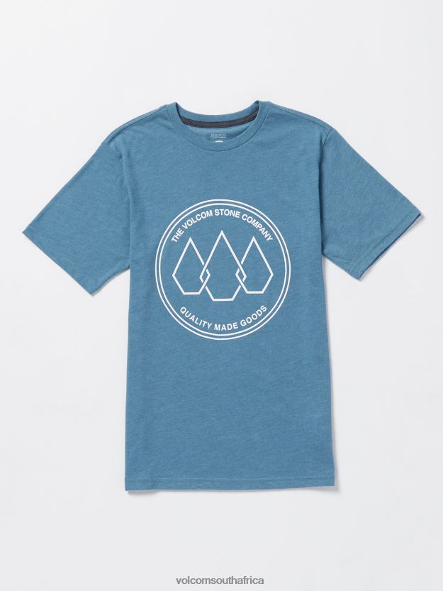 Z0ZR081141 Indigo Ridge Heather Boys Stone Link Short Sleeve Tee Volcom Clothing - Image 1