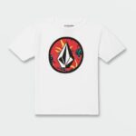 Z0ZR081144 White Combo Boys Circle Stone Short Sleeve Tee Volcom Clothing
