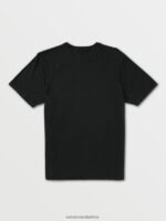 Z0ZR08114 Black Men Solid Short Sleeve Pocket Tee Volcom Clothing - Image 3