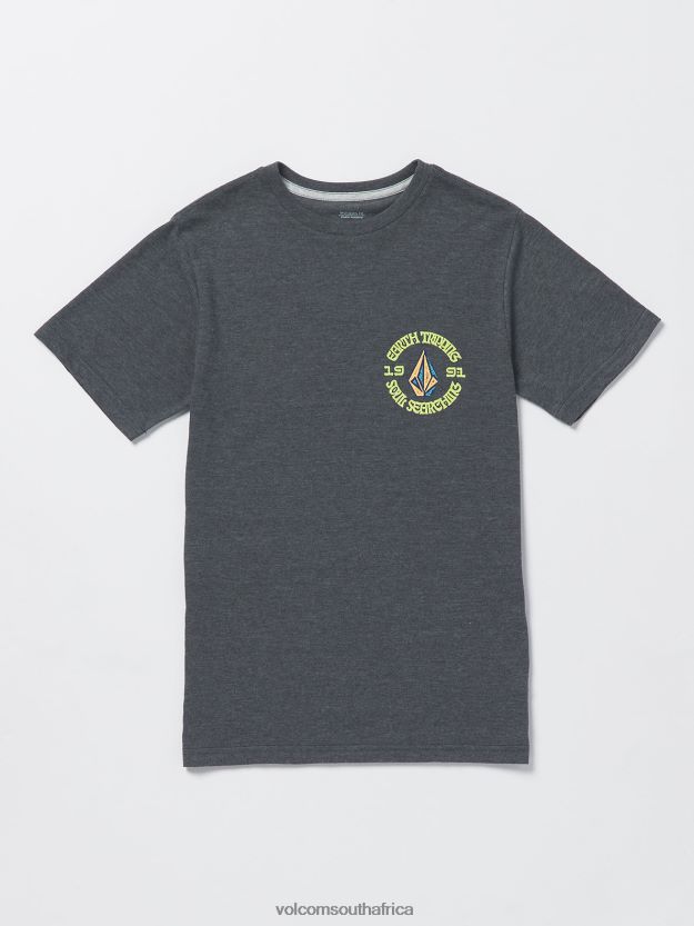 Z0ZR081158 Dark Black Heather Boys Visualizer Short Sleeve Tee Volcom Clothing - Image 1