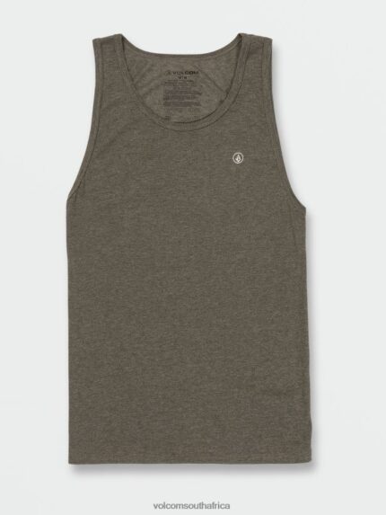 Z0ZR08115 Martini Olive Men Solid Heather Tank Volcom Clothing