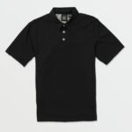 Z0ZR081162 Black Boys Wowzer Polo Short Sleeve Shirt Volcom Clothing