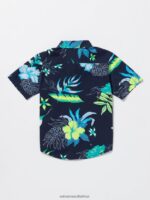 Z0ZR081165 Navy Boys Mistere Short Sleeve Shirt Volcom Clothing - Image 3