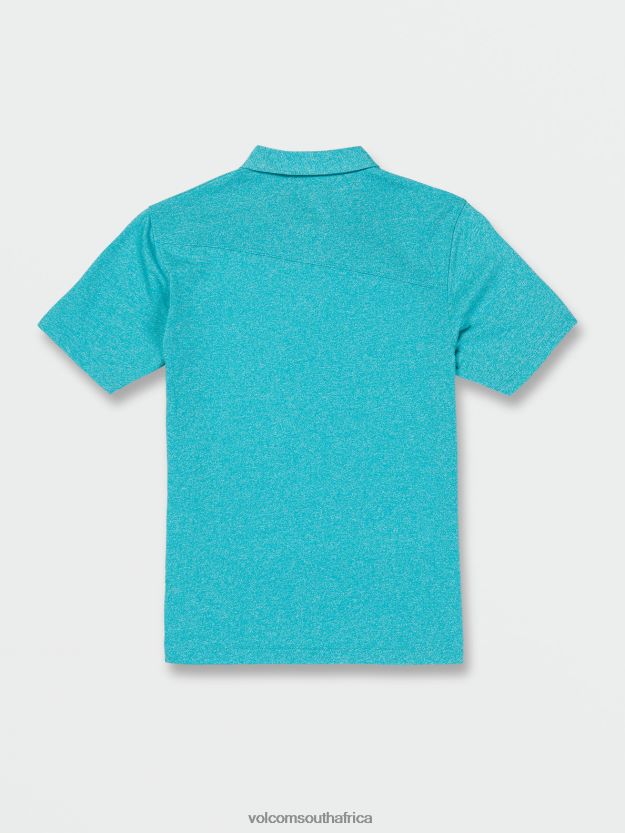 Z0ZR081178 Electric Blue Boys Wowzer Polo Short Sleeve Shirt Volcom Clothing - Image 3