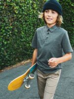Z0ZR081179 Stealth Boys Wowzer Polo Short Sleeve Shirt Volcom Clothing - Image 2