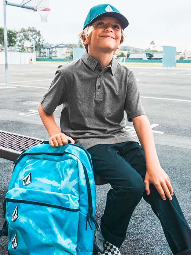 Z0ZR081179 Stealth Boys Wowzer Polo Short Sleeve Shirt Volcom Clothing - Image 5