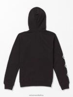 Z0ZR081192 Black Boys Iconic Stone Zip Jacket Volcom Clothing - Image 3