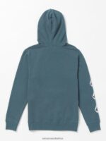 Z0ZR081193 Dark Slate Boys Iconic Stone Hoodie Volcom Clothing - Image 3