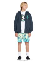 Z0ZR081195 Navy Boys Iron91 Zip Jacket Volcom Clothing - Image 4