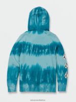 Z0ZR081199 Coastal Blue Boys Iconic Stone Pullover Sweatshirt Volcom Clothing - Image 2