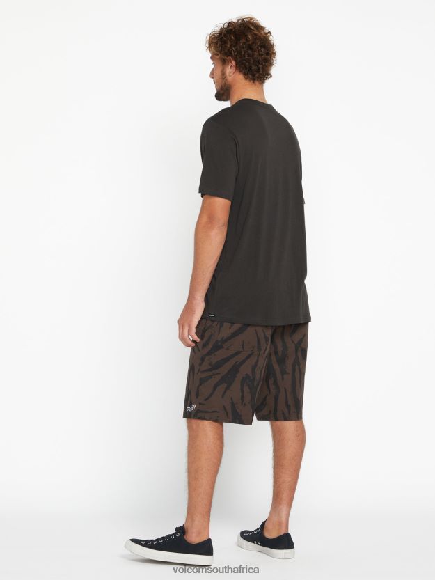 Z0ZR08119 Vintage Black Men Farm to Yarn Submerged Short Sleeve Tee Volcom Clothing - Image 2