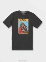 Z0ZR08119 Vintage Black Men Farm to Yarn Submerged Short Sleeve Tee Volcom Clothing - Image 4