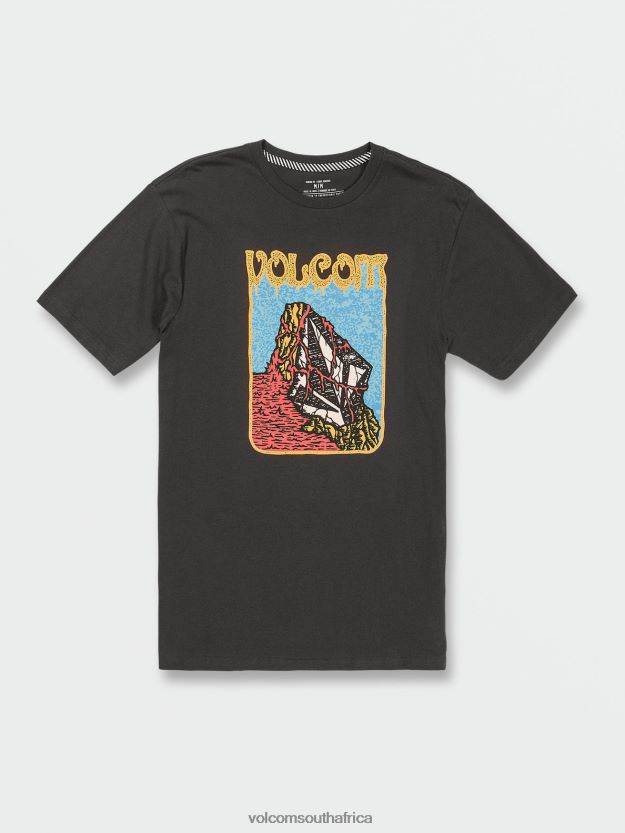 Z0ZR08119 Vintage Black Men Farm to Yarn Submerged Short Sleeve Tee Volcom Clothing - Image 5