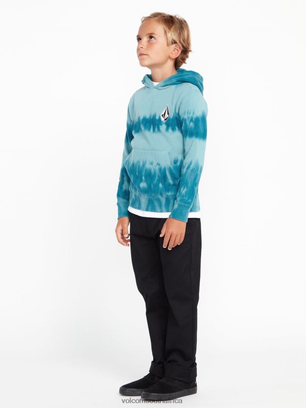 Z0ZR081201 Coastal Blue Boys Iconic Stone Plus Pullover Sweatshirt Volcom Clothing - Image 11
