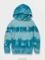 Z0ZR081201 Coastal Blue Boys Iconic Stone Plus Pullover Sweatshirt Volcom Clothing - Image 4