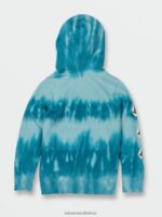 Z0ZR081201 Coastal Blue Boys Iconic Stone Plus Pullover Sweatshirt Volcom Clothing - Image 7