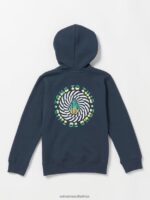 Z0ZR081202 Navy Boys Offshore Stone Pullover Sweatshirt Volcom Clothing - Image 2