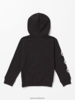 Z0ZR081203 Black Boys Iron91 Zip Jacket Volcom Clothing - Image 3