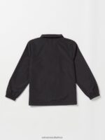 Z0ZR081204 Black Boys Coaches Jacket Volcom Clothing - Image 2