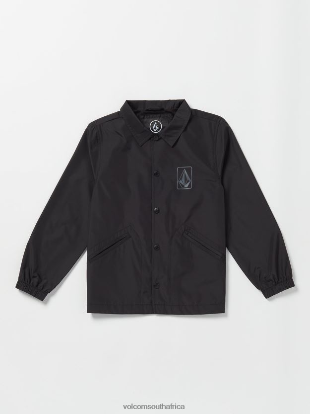 z0zr081204_black_boys_coaches_jacket_volcom_clothing.jpg Z0ZR081204 Black Boys Coaches Jacket Volcom Clothing - Image 1