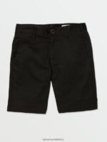 Z0ZR081208 Black Boys Frickin Chino Shorts Volcom Clothing - Image 4