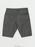 Z0ZR081209 Charcoal Heather Boys Frickin Chino Shorts Volcom Clothing - Image 2