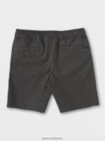 Z0ZR081212 Charcoal Heather Boys Frickin Elastic Waist Shorts Volcom Clothing - Image 2