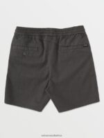 Z0ZR081218 Charcoal Heather Boys Frickin Elastic Shorts Volcom Clothing - Image 2