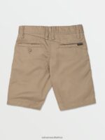 Z0ZR081220 Khaki Boys Frickin Chino Shorts Volcom Clothing - Image 3