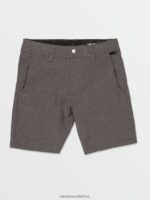 Z0ZR081223 Charcoal Heather Boys Frickin Cross Shred Static Shorts Volcom Clothing