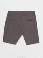 Z0ZR081223 Charcoal Heather Boys Frickin Cross Shred Static Shorts Volcom Clothing - Image 3