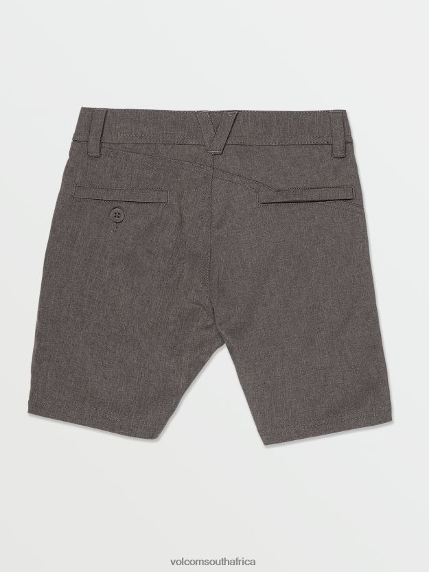 Z0ZR081223 Charcoal Heather Boys Frickin Cross Shred Static Shorts Volcom Clothing - Image 3