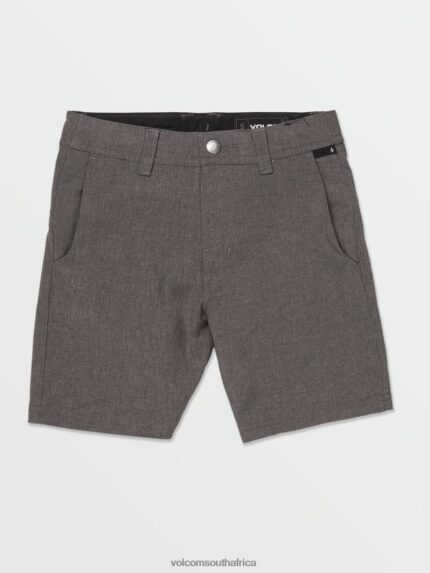 Z0ZR081223 Charcoal Heather Boys Frickin Cross Shred Static Shorts Volcom Clothing