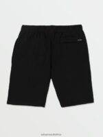 Z0ZR081225 Black Boys Iconic Stone Fleece Shorts Volcom Clothing - Image 6