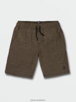 Z0ZR081235 Lead Boys Understoned Elastic Waist Hybrid Shorts Volcom Clothing - Image 4