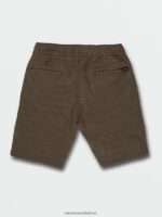 Z0ZR081235 Lead Boys Understoned Elastic Waist Hybrid Shorts Volcom Clothing - Image 6
