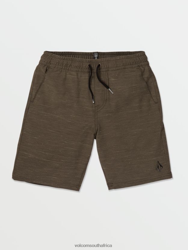 Z0ZR081235 Lead Boys Understoned Elastic Waist Hybrid Shorts Volcom Clothing - Image 1