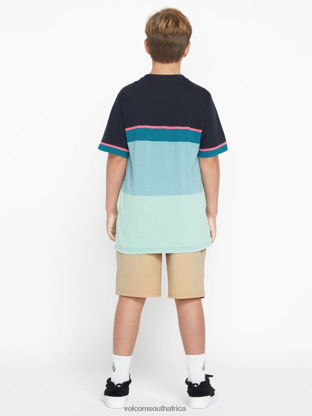 Z0ZR081236 Almond Boys Understoned Elastic Waist Hybrid Shorts Volcom Clothing - Image 3