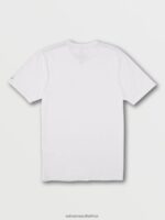 Z0ZR08123 White Men Solid Short Sleeve Pocket Tee Volcom Clothing - Image 5
