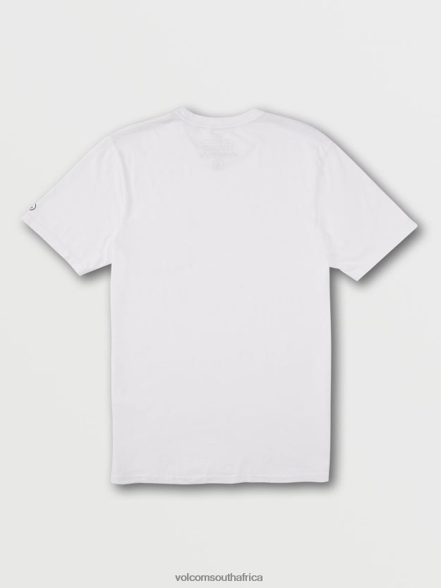 Z0ZR08123 White Men Solid Short Sleeve Pocket Tee Volcom Clothing - Image 5