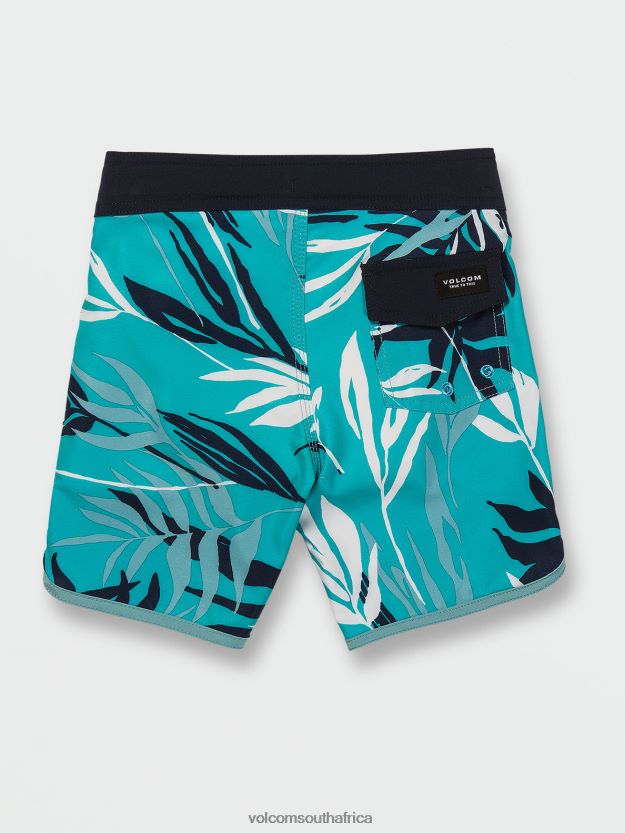 Z0ZR081242 Electric Blue Boys Bleeding Leaf Mod-Tech Trunks Volcom Clothing - Image 3