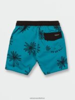Z0ZR081247 Electric Blue Boys Polly Pack Trunks Volcom Clothing - Image 2