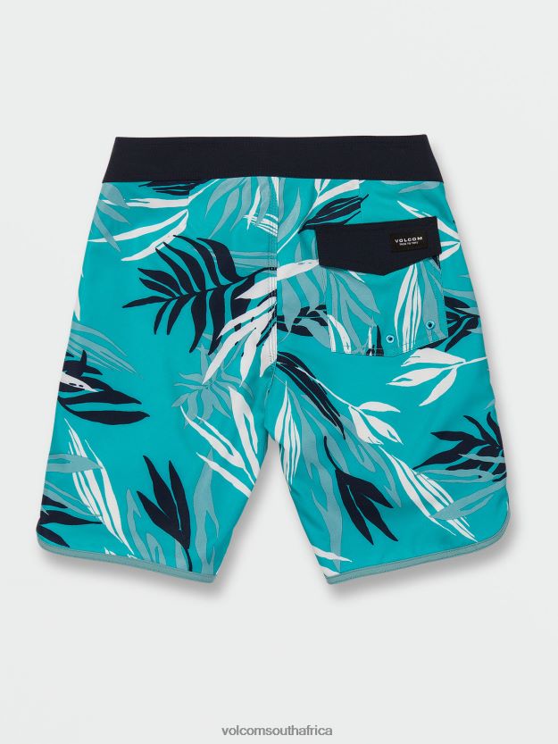Z0ZR081248 Electric Blue Boys Bleeding Leaf Mod-Tech Trunks Volcom Clothing - Image 2