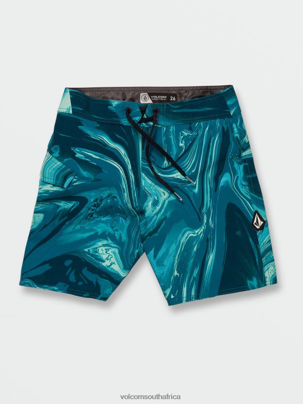 Z0ZR081251 Cali Blue Heather Boys Psyche Marble Mod-Tech Trunks Volcom Clothing - Image 6