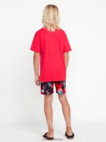 Z0ZR081258 Red Boys Saturate Elastic Waist Trunks Volcom Clothing - Image 2
