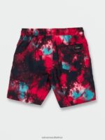 Z0ZR081258 Red Boys Saturate Elastic Waist Trunks Volcom Clothing - Image 5