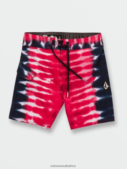 Z0ZR081259 Red Boys Quatro De Julio Trunks Volcom Clothing
