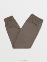 Z0ZR081262 Mushroom Boys Frickin Slim Jogger Pants Volcom Clothing - Image 2
