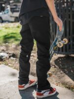 Z0ZR081263 Black Boys Frickin Modern Stretch Chino Pants Volcom Clothing - Image 7